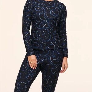 Adore Me, Black and Blue Star Patterned Loungewear Set
